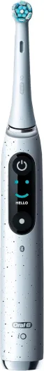 Oral-B iO 10 Brosse à dents électrique avec capteur de pression, 4 têtes de brosse, étui de voyage, 7 modes, minuterie 2 min Blanc 1 unité (Lot de 1)