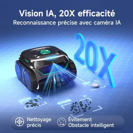 Test WYBOT C2 Vision Plus : le robot de piscine qui fait (presque) tout à ta place