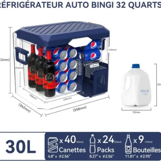 Avis BINGI Glacière Électrique 30L : le frigo portable compact qui mise sur le froid rapide