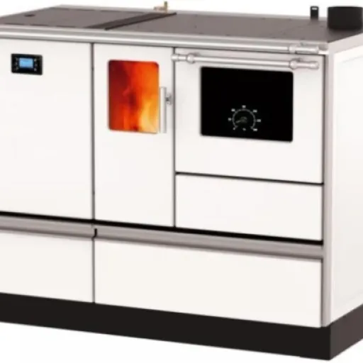 Avis Cuisinière Granulés Sannover 20 kW Blanc : chauffer la maison tout en cuisinant