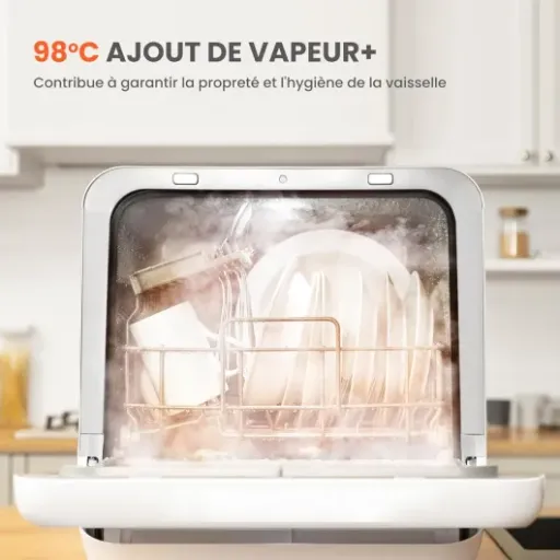 Avis COMFEE Mini Lite CDWMTO201D(W) : le lave-vaisselle de comptoir compact pour petits espaces