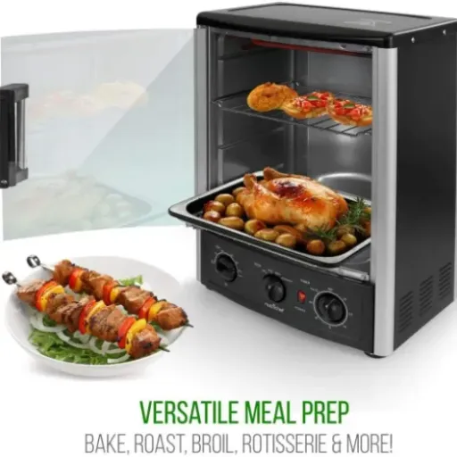 Avis NutriChef Four Rotissoire 24QT : le mini four vertical qui mise sur la polyvalence et la cuisson uniforme