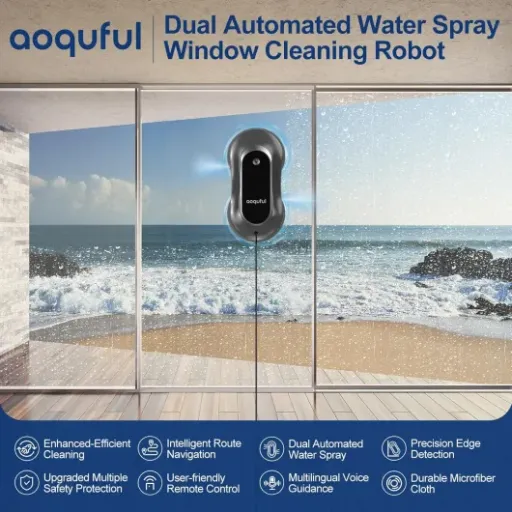 Avis Robot Laveur de Vitre AOQUFUL YW160SA : un lave-vitres automatique qui simplifie le nettoyage des grandes surfaces