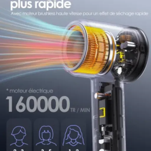 Avis Bopcal Sèche Cheveux Professionnel 160000rpm : un modèle ionique rapide qui vise clairement le haut de gamme abordable