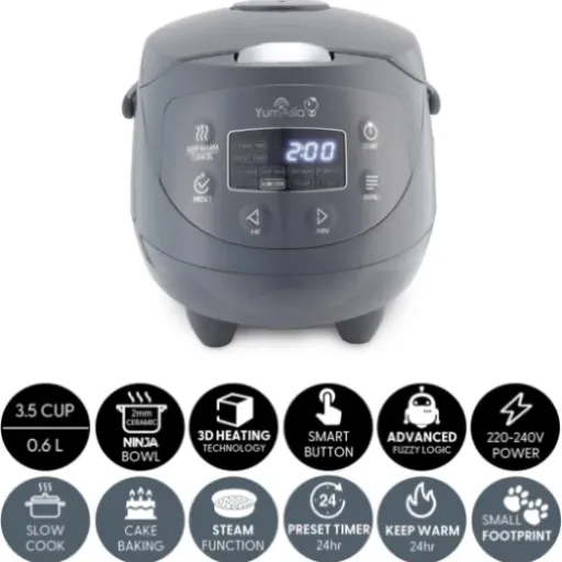 Avis Yum Asia Panda Mini : le cuiseur à riz compact qui vise le haut de gamme pour petites cuisines
