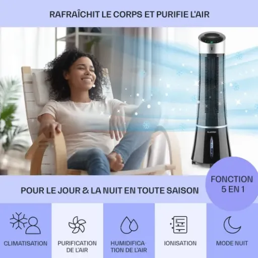 Avis Klarstein Skyscraper Ice : le rafraîchisseur d’air 5-en-1 qui mise sur la fraîcheur locale