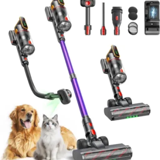 Avis Fieety Ultra 10 50kPa/600W : un aspirateur balai sans fil costaud pour les maisons avec animaux