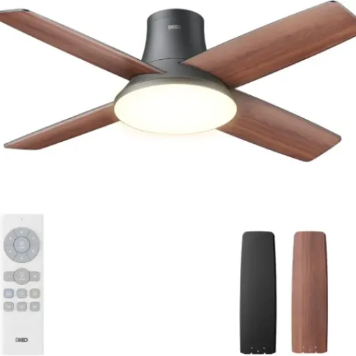 Avis Dreo ventilateur de plafond 112 cm : un modèle discret avec lumière puissante pour pièces moyennes