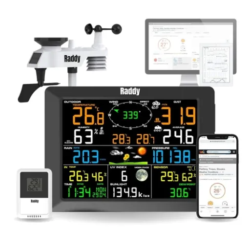 Avis Raddy WF-100C : une station météo Wi-Fi 14-en-1 très complète pour le jardin
