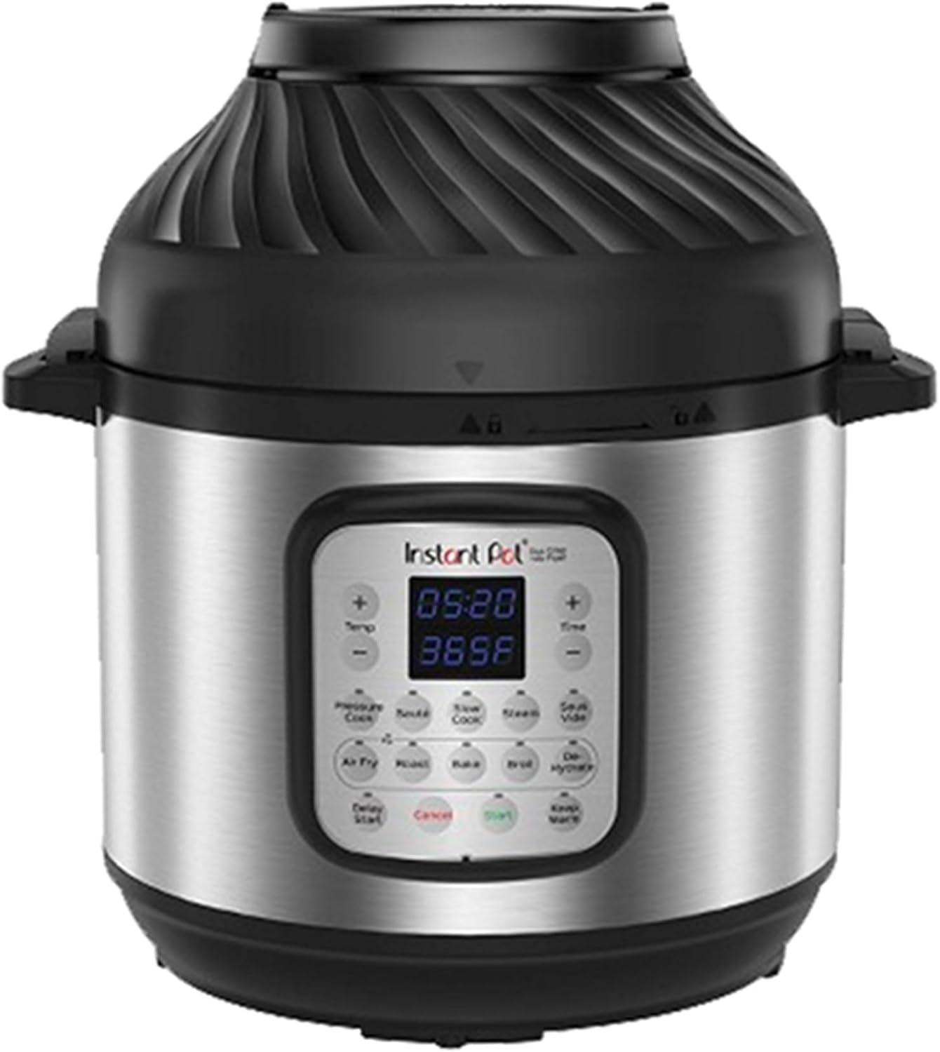 Duo Effet Croustillant, Multicuiseur 11 en 1 - Autcuiseur Friteuse à Air, Cuisson Lente, à la Vapeur, Sous-Vide, Déshydrateur, Chauffe-Plat et Fonction Pâtisserie - 5.7 L