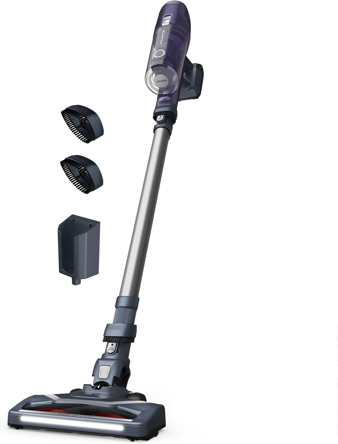 X-PERT 6.60 Aspirateur balai sans fil, Réglages vitesse sol/surface automatique, Gâchette Boost, Jusqu'à 45 minutes d'autonomie, Batterie amovible RH6821WO, Violet