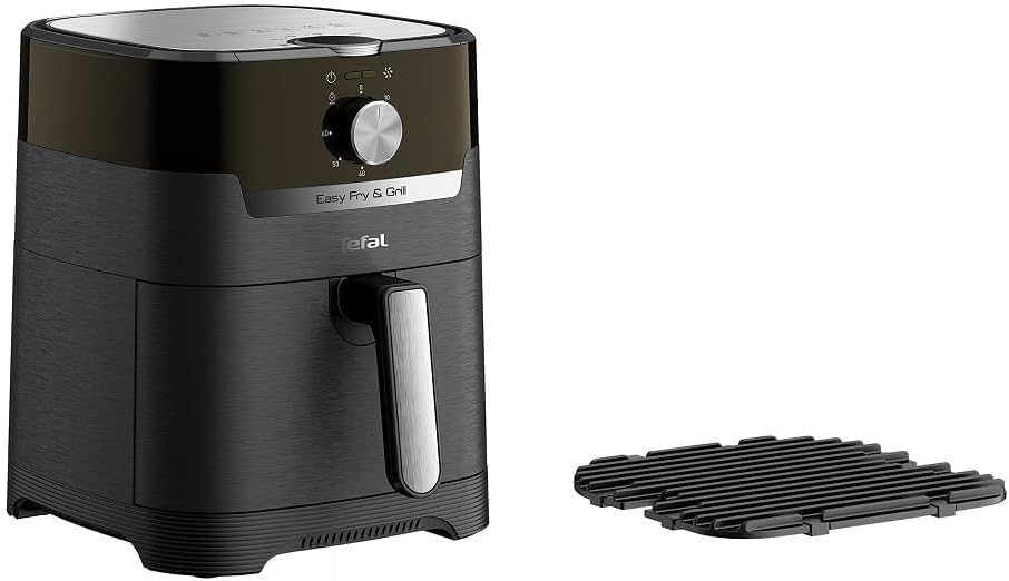 EY5018 Easy Fry & Grill Classic Friteuse à air chaud, technologie 2 en 1 (friteuse à air chaud et grill), avec capacité : 4,2 l, température réglable, minuteur, noire
