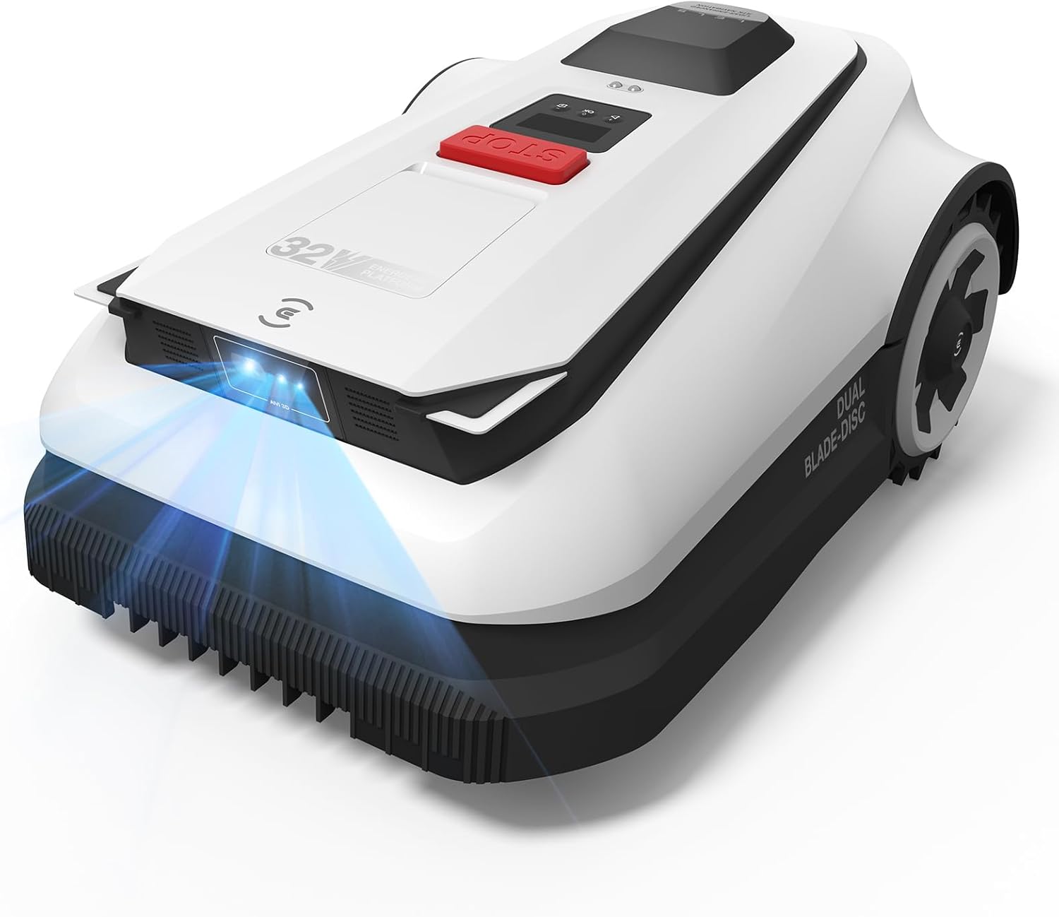 Goat A1600 RTK Robot Tondeuse sans Fil périphérique 1600 m², Navigation RTK+Vision Améliorée par LiDAR, Charge Rapide 45 Min, Tonte précise des Bordures, Cartographie Automatique, Pente 50%