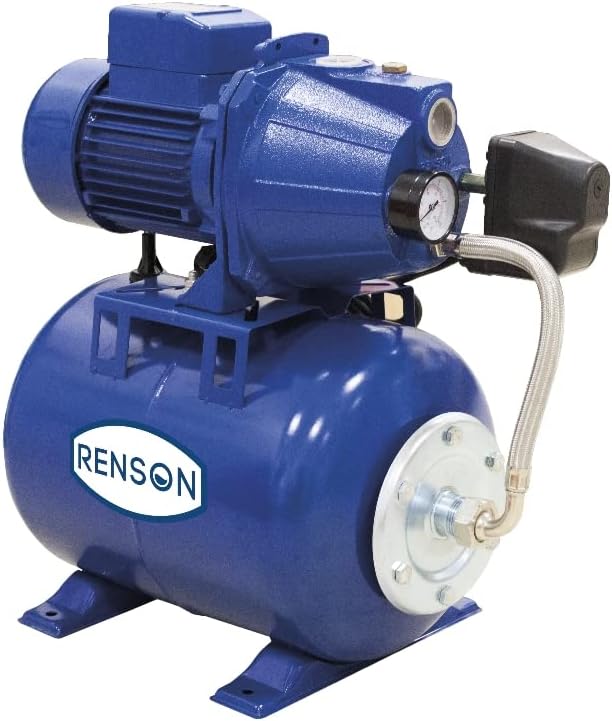 Groupe de surpression 24L, FABRICATION FRANCAISE, 500W, Débit max 40L/min, Pression max 8 bar, livré avec pressostat, manomètre, interrupteur RENSON