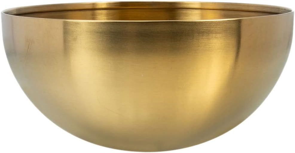 PAREKS Support de cuillère rond pour saladier, bol de service ménager en acier inoxydable, bol à nourriture pour approfondir le bol de service des aliments, repose-cuillère