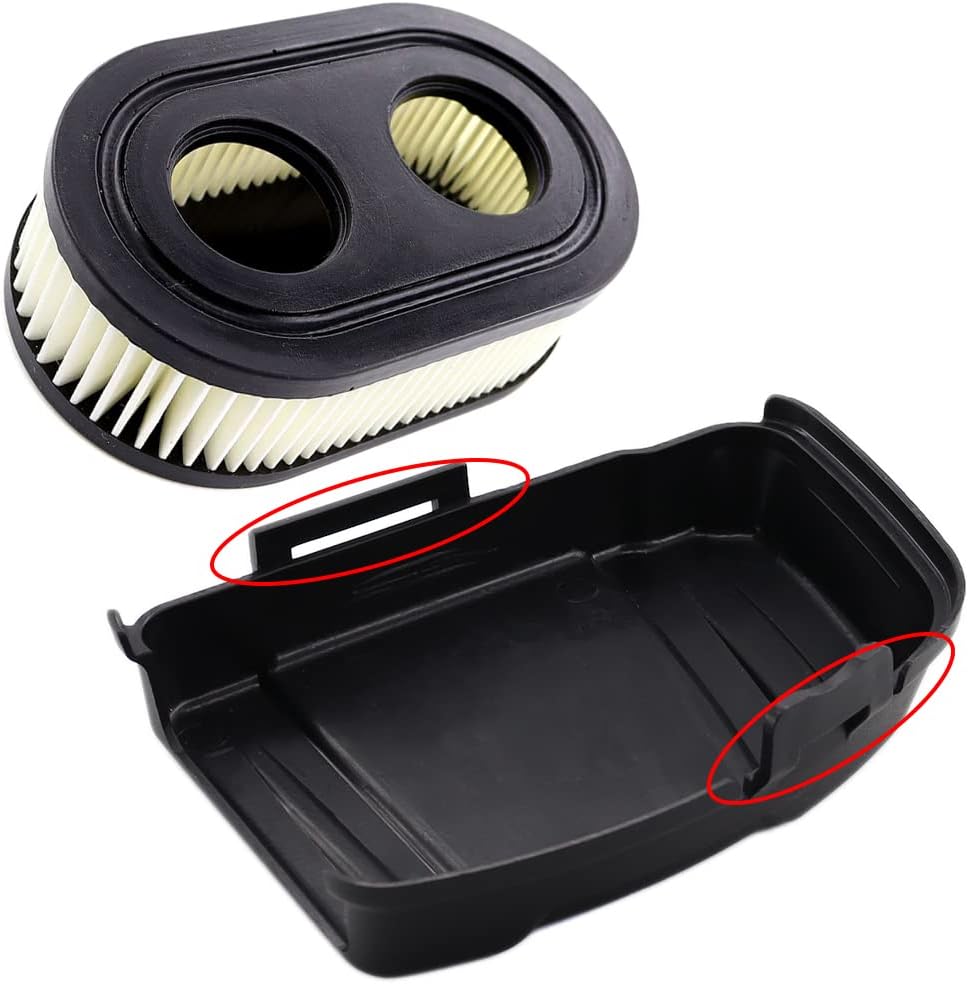 MCHNIC Couvercle de filtre à air avec filtre à air pour tondeuse à gazon Briggs & Stratton 650EXI 675EXI 675IS Remplace 594575, 798452
