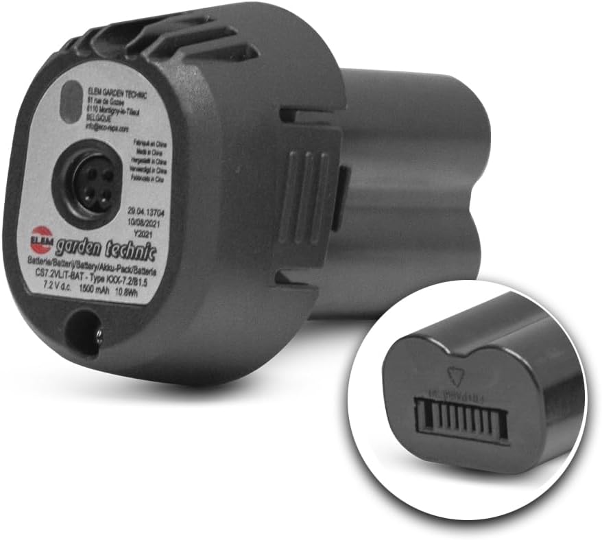 Batterie supplémentaire/de rechange pour ELEM Garden Technic CS7.2VLIT