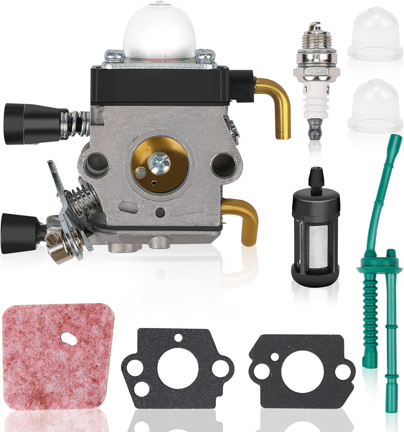Kit de carburateur de Tondeuse à Gazon pour STIHL FS45C FS45L FS55 C FS55 T FC55 KM55R HL45 Comprend Un Ensemble Complet d'accessoires de carburateur