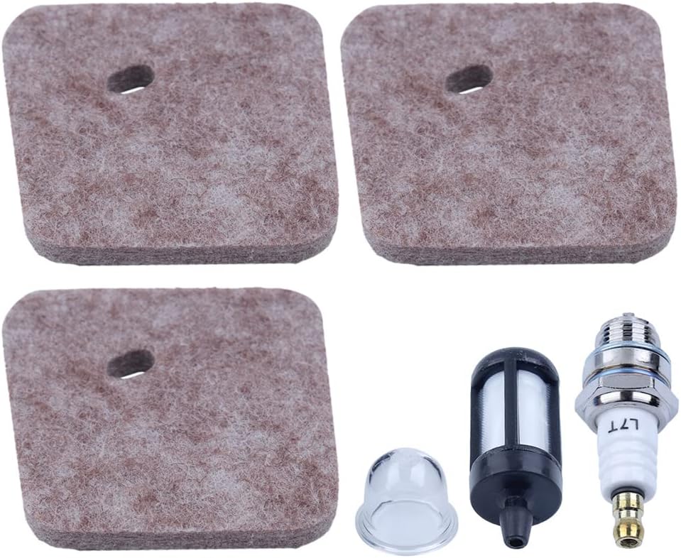 Gubeter Kit de mise au point du filtre à air, pour Stihl Fs45 Fs46 Fs55 Fs55R Fc55, Fs38 Fs55Rc Km55 Hl45 Km55R Fs45C Fs45L, Fs55T Fs75 Fs80 Fs85 Fc75 Fc85 Hl75 Ht70 Ht75 Sp85 Tondeuse, 4-2802