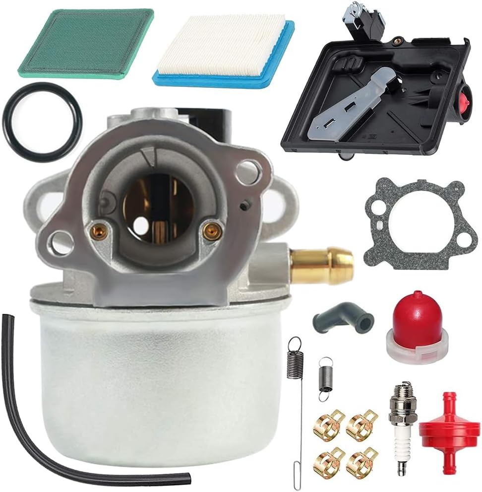 Kit De Remplacement De Carburateur De Moteur Compatible avec Brigg et Stratton 497586 498170 799868 498254 497314 497347 698444 avec Filtre à Air à Air Bougie d'Allumage