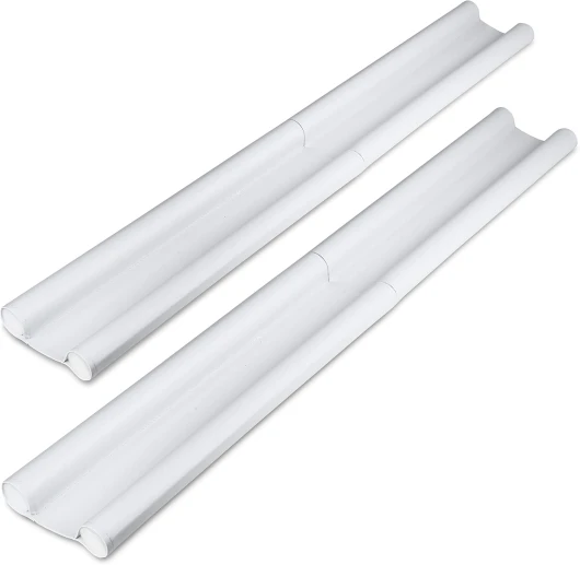 Boudin de Porte Isolant Froid - Set de 2 – Boudin Porte Isolation Efficace – Ajustable pour Porte Jusqu’à 90cm – Bas de Porte Isolant – Anti Courant D’air Porte – Coupe Vent Porte