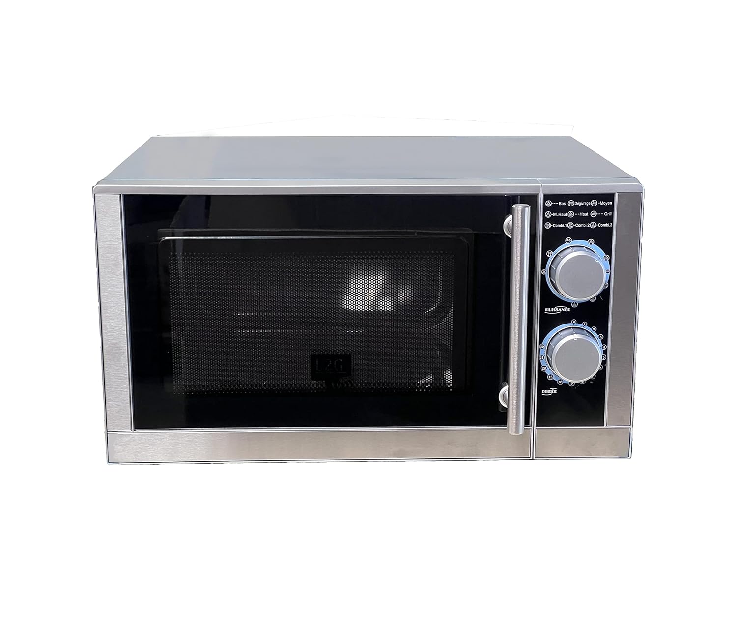 Four Micro-Ondes Professionnel - 900 W - Intérieur & Extérieur Inox - Réglages 6 Positions - Minuterie Manuelle - Plateau Rotatif ⌀270 mm - 25 Litres