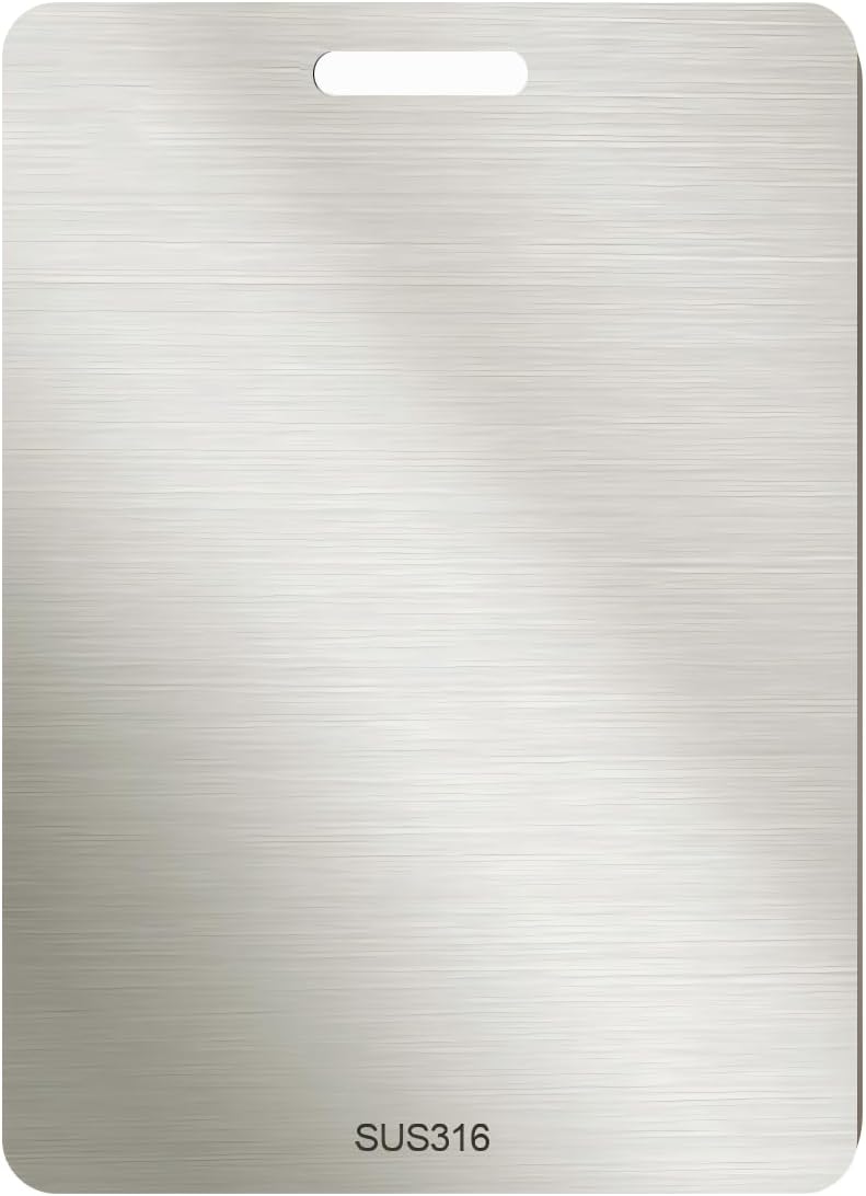 Freshmagis Planche a Decouper Inox, Planche a Decouper en Titane, Planche Titane Cuisine, Planche en Titane, Planche en Inox (34 * 23 cm)