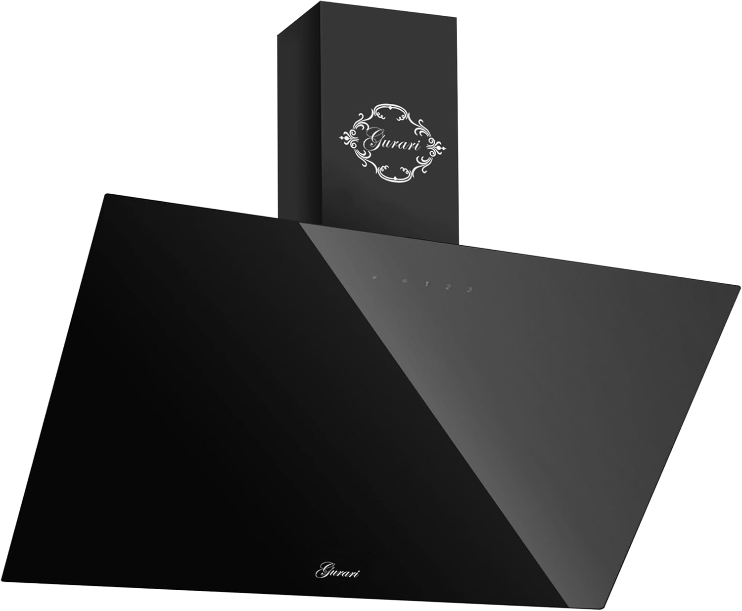 Gurari 286.9 Hotte aspirante murale 90 cm,Hotte murale allemand fabricant Gurari, 3 vitesses,1000m³/h,LED,Hotte,Timer, Noir,Recirculation possible,ClearTouch Control,Télécommande