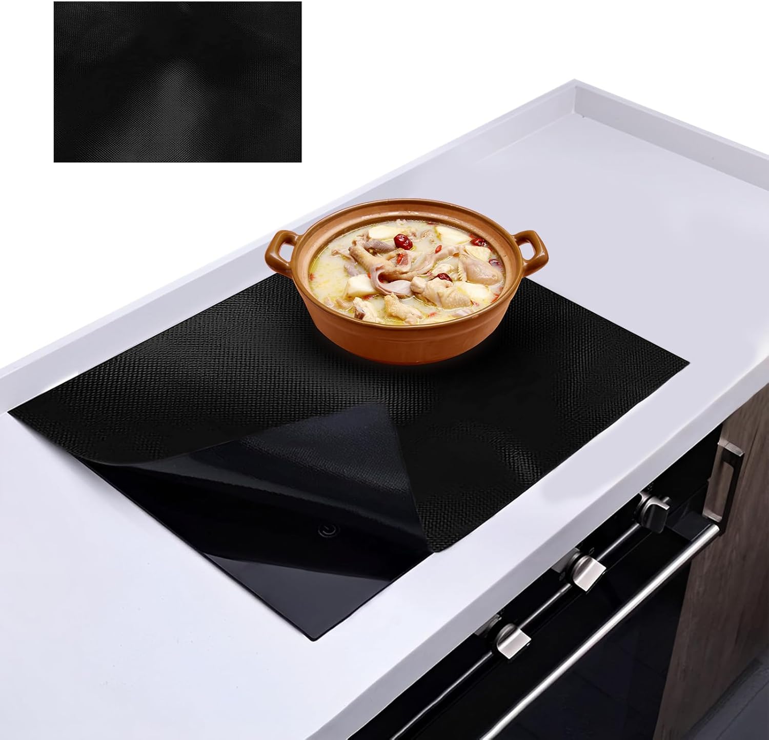 52x78cm Tapis Plaque Induction Silicone Tapis Protection Plaque Induction Grand Protège Plaque Induction Plaque de Cuisson Magnétique Cooktop Anti Rayures Non Slip