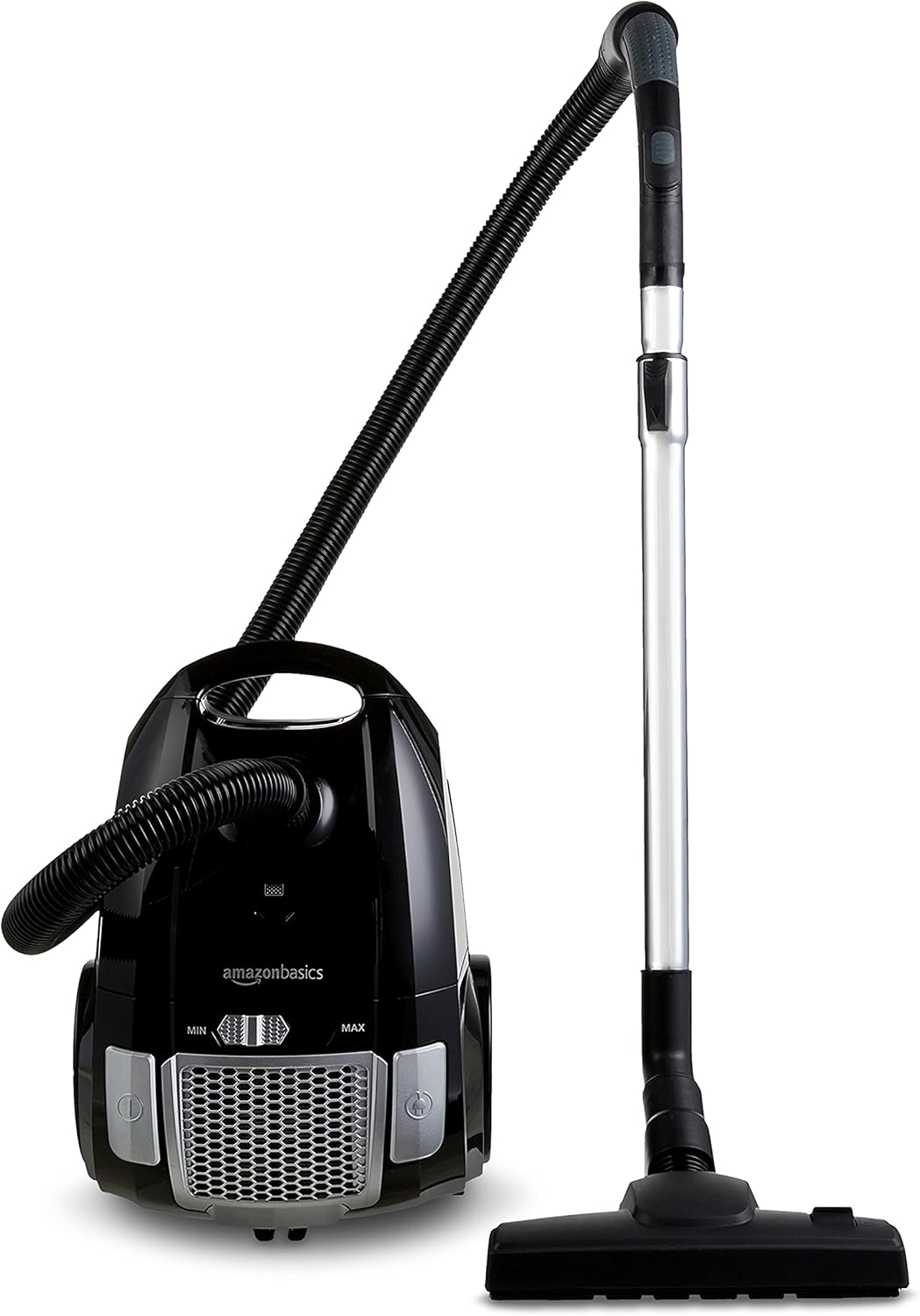 Aspirateur avec sac, puissant, pour sols durs et tapis, filtre HEPA, contrôle de vitesse, 700 W, 3.0 L, Noir