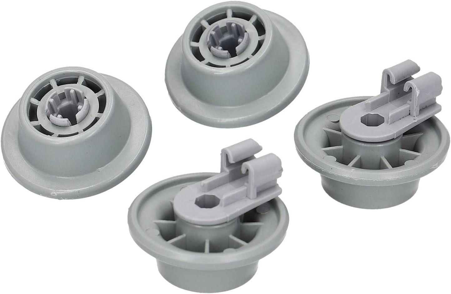 Set de 4x roulettes de panier avec porte-rouleaux panier inférieur pour lave-vaisselle Bosch Siemens 00611475 Küppersbusch 436718