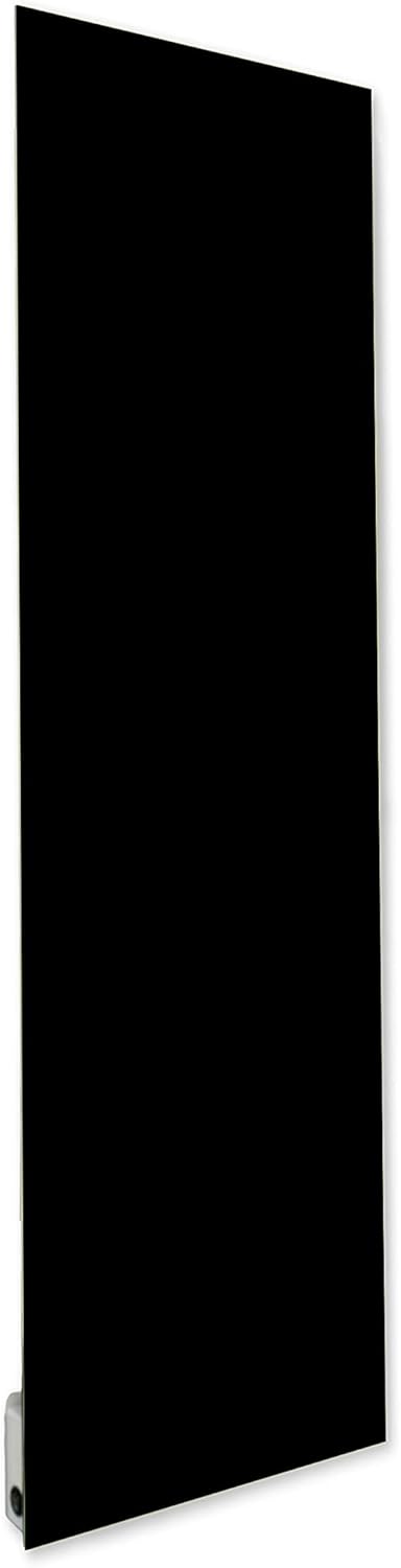 ILO/Radiateur Électrique Rayonnant Mural / 500W / +28 Motifs, Design Unique/Extra Plat Verre Trempé / IP44 / Orientations Verticale&Horizontale/Programmable, Éco/Made In France/Noir a-500W-40x120 Noir