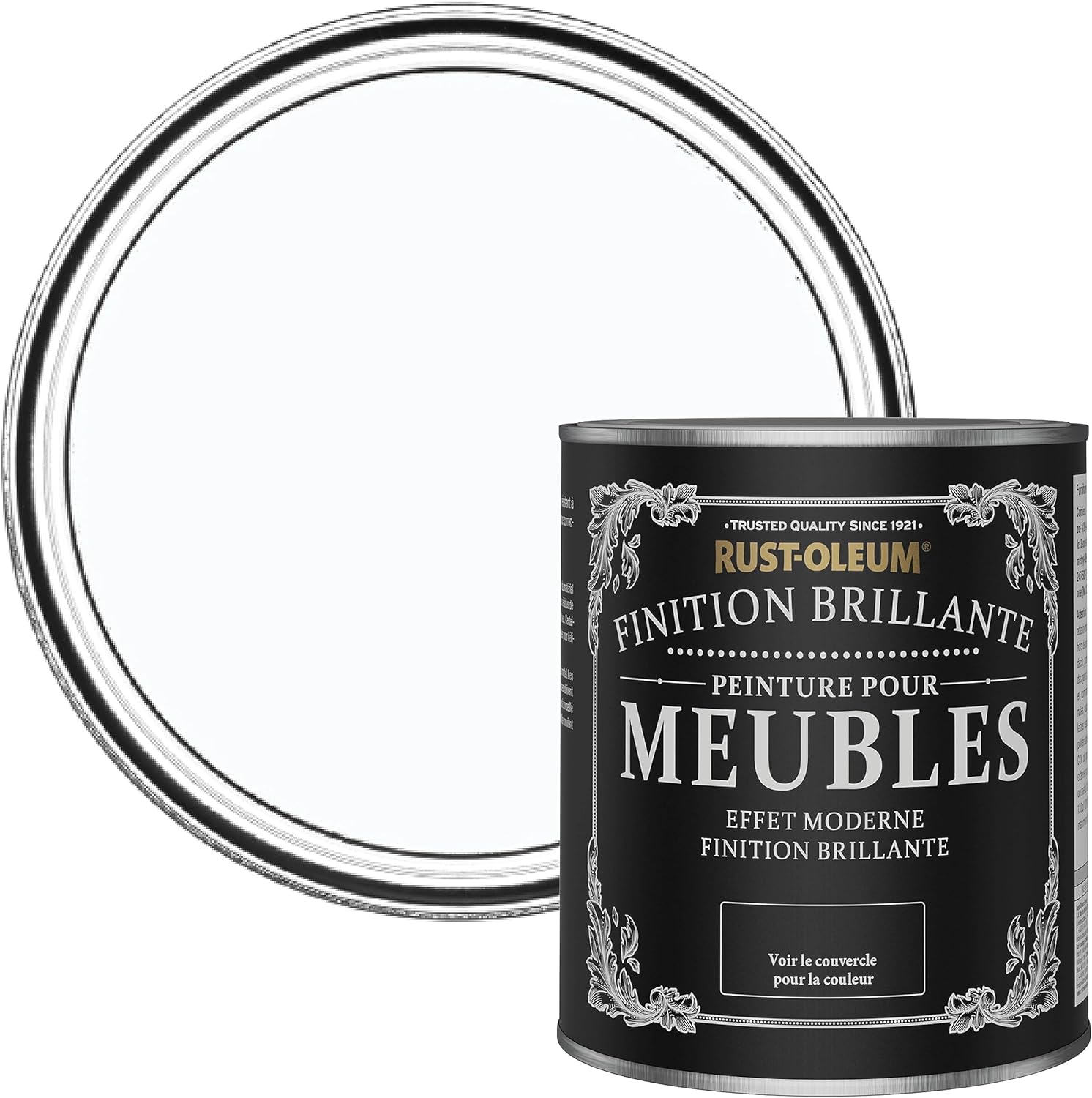 Rust-Oleum Peinture Blanche pour Meubles, Finition Brillante - Glacier 750ml