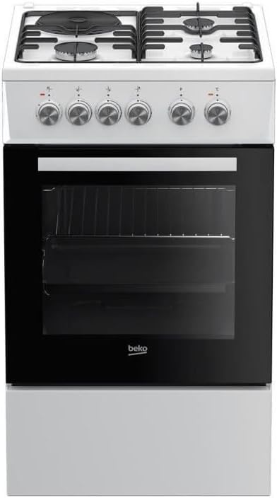 Beko FSS53000DW four et cuisinière Blanc Combi A - Fours et cuisinières (Cuisinière, Blanc, Rotatif, Combi, Arrière gauche, Electrique)