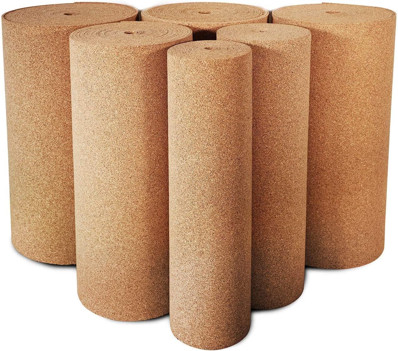 Rouleau isolant liège mur/sol - Isolant naturel - Polyvalent - Isolation acoustique et thermique - épaisseur: 5 mm, 100 x 200 cm