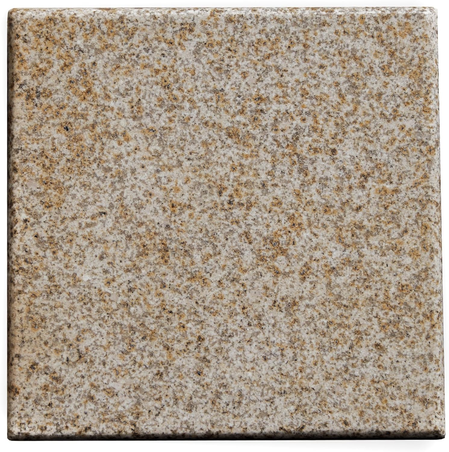 Plan de travail - 40 x 40 x 4 cm - En granit poli - Unique - Fait à la main - 10 kg (Beige)