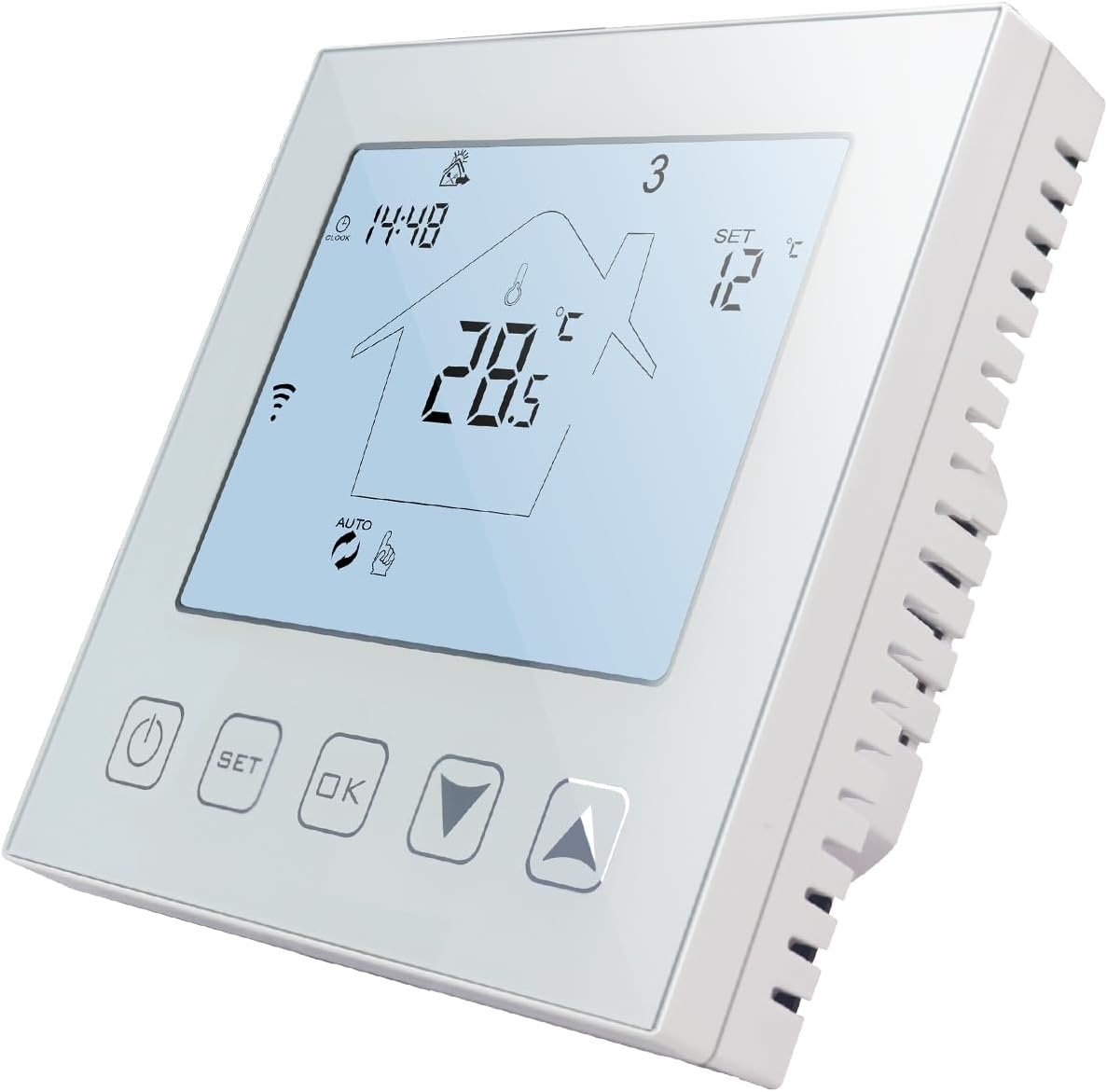 Thermostat Connecté WiFi Chauffage au Sol Electrique 16A avec Sonde, Compatible avec Alexa, Programmable Thermostat d'ambiance Plancher Chauffant Electrique 220V