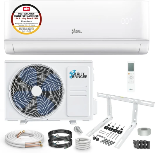 Climatiseur Split - 12000 BTU (3,5 kW) - Avec fonction chauffage, WiFi et App - très silencieux & économe en énergie - kit complet, 5m conduite de frigorigène, R32, matériel de montage