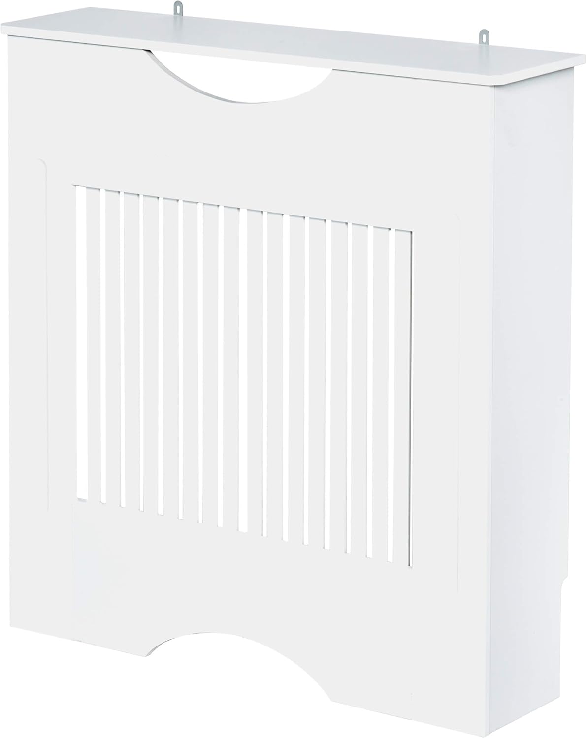 Cache-radiateur à Lattes Couvercle de Radiateur en Bois Design Contemporain pour Salon Salle de Séjour Chambre 78 x 19 x 82 cm Blanc