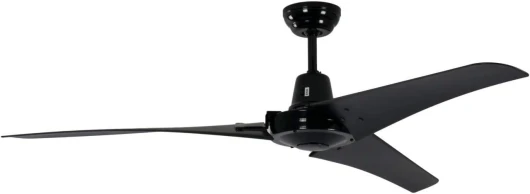 Ventilateur de plafond design industriel Vourdries noir, Télécommande incluse, diamètre 142 cm
