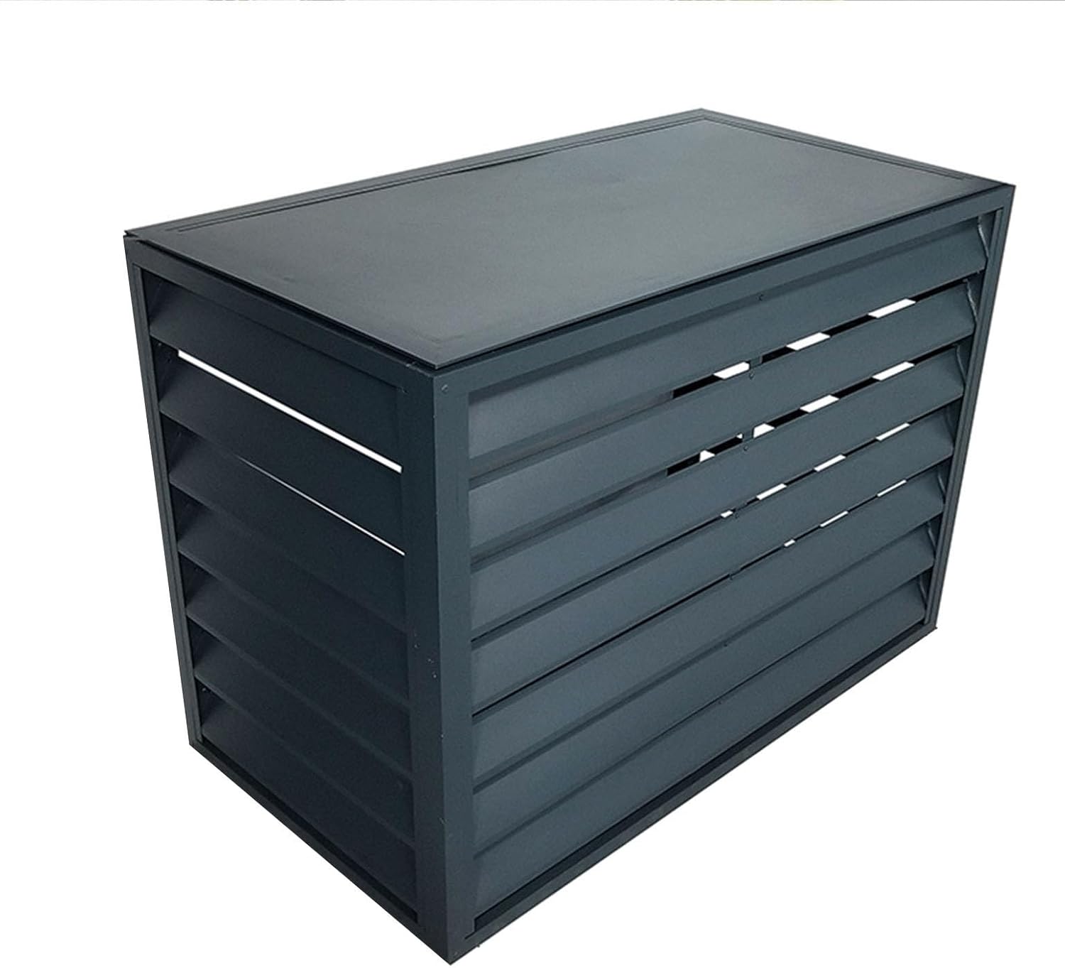 Cache climatiseur exterieur aluminium ,caisson anti bruit pompe à chaleur ,Couvercle de Poubelle autoportante ,Étanche À La Poussière Et À L'eau ,Convient pour l'intérieur et l'extérieur ( Color : Gra