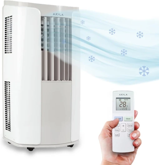 NAEBA - Climatiseur mobile ultra silencieux - Wifi - 3.5kW - 12000 BTU - Surface 40m2-4 niveaux de ventilation - Gaz R290 - Eco-responsable - Classa A