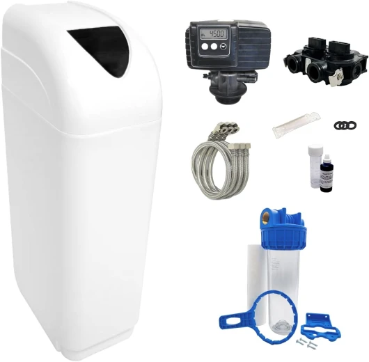 Adoucisseur D'eau 20l Vanne Fleck 5600 Sxt Complet Bac Blanc - Kit Essentiel