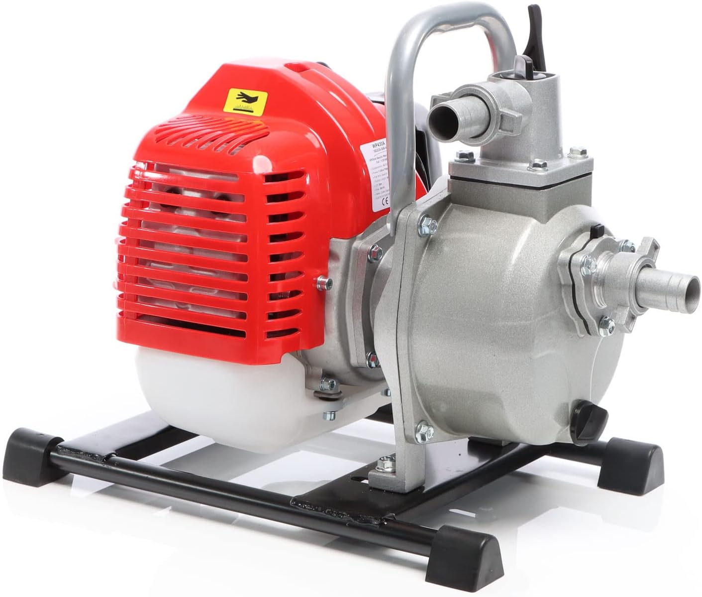 XPOtool Pompe à Eau à Essence – 390 x 280 x 370 mm – 1,4 KW/débit de 8000 l/h/refoulement 30 m – Connexion 25,4 mm (1") – Jardinage Évacuation Cave Inondations Arrosage Irrigation