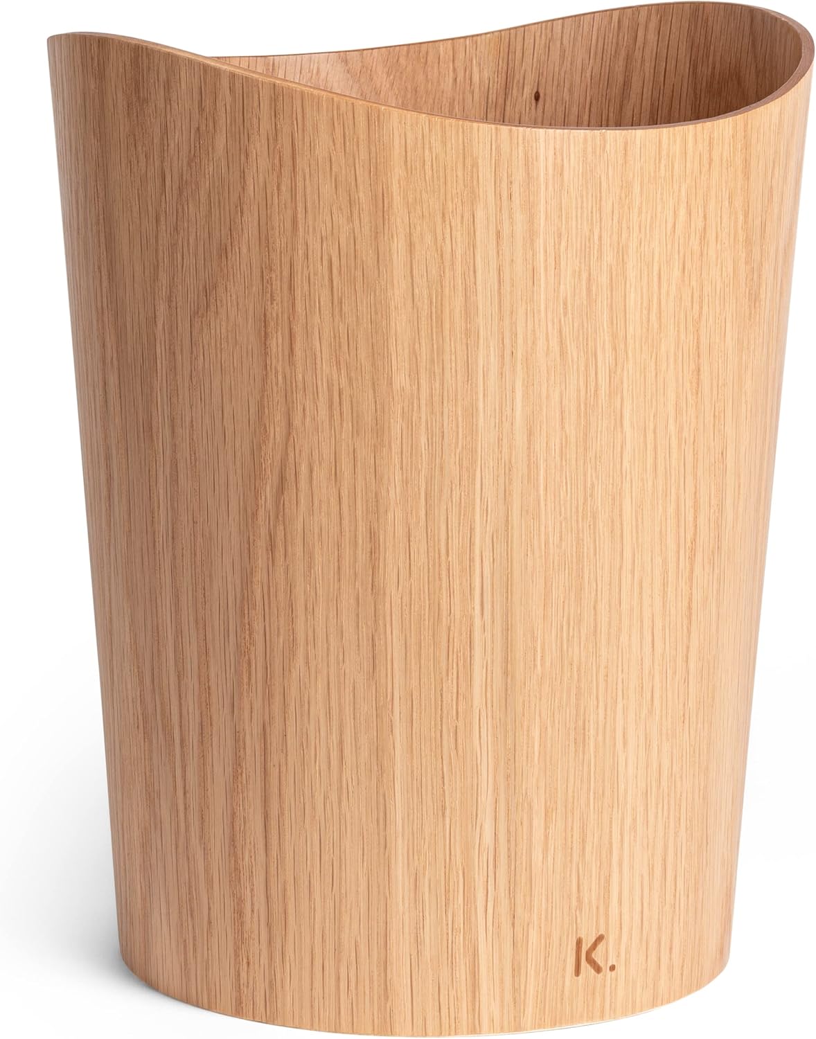 Corbeille à papier en bois véritable Börje - Poubelle en Bois pour Bureau, chambre d'enfant et chambre - 9 litres - Chêne