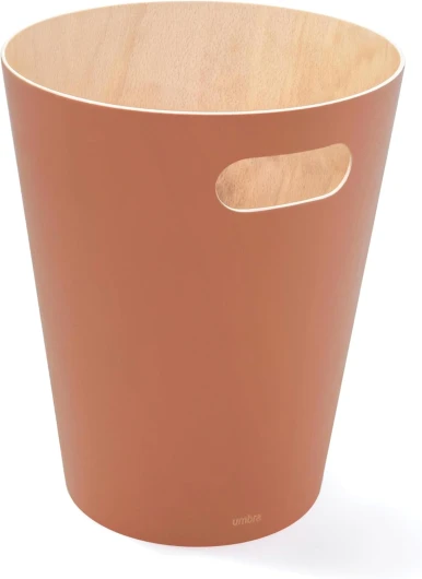 Woodrow Poubelle Ou Corbeille À Papier Moderne En Bois D'Une Capacité De 7,5 L Pour Salle De Bain, Bureau, et Bien Plus Encore, Hêtre Commun, Sierra