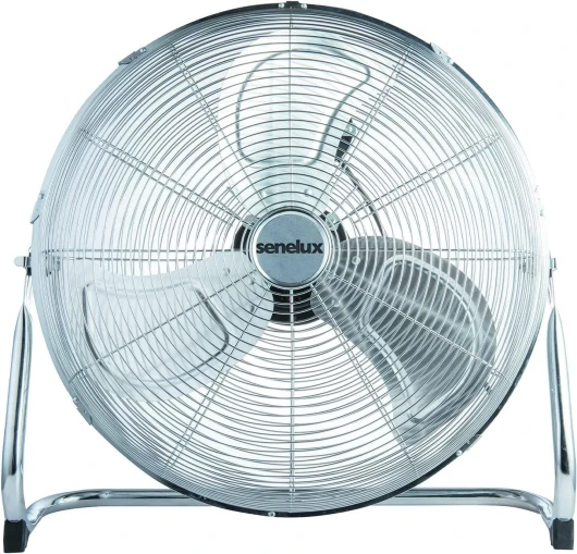 Ventilateur de sol - Ventilateur de gymnase chromé Ventilateur électrique portable de à 3 vitesses avec fonction d'inclinaison