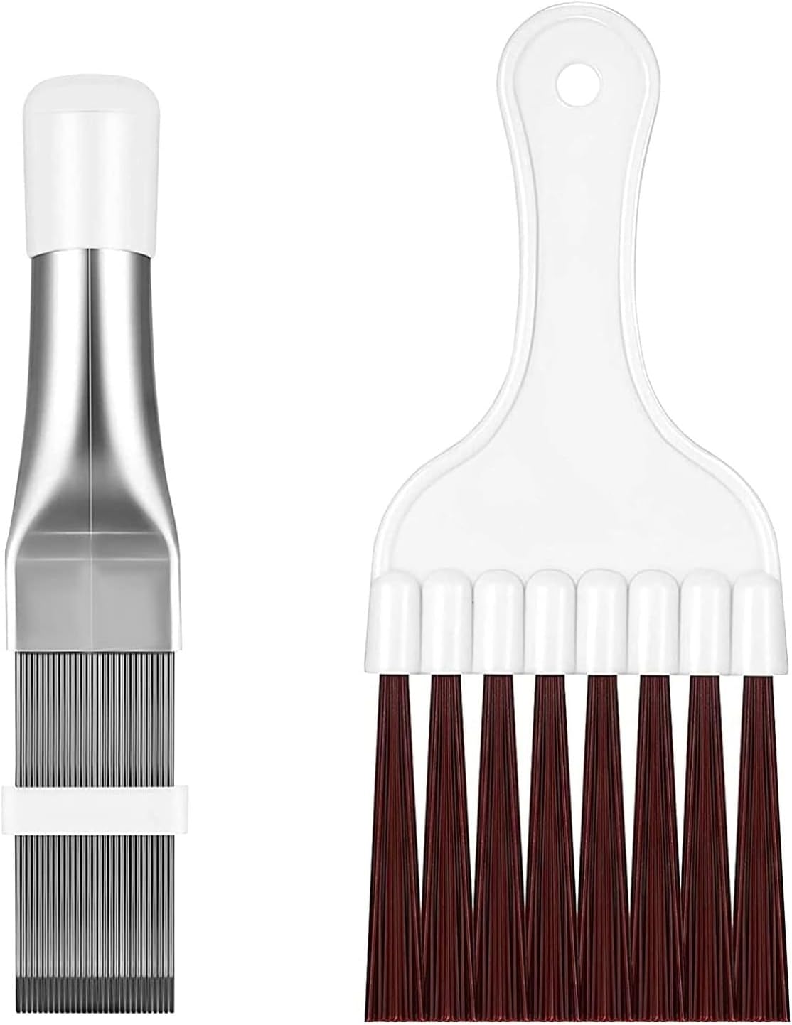 Brosse de Climatiseur, Peigne pour Condenseur, Kit de Nettoyage Échangeur Thermique, Entretien Sèche-linge, Nettoyeur d'Ailettes de Climatisation AC,d'Aileron de Condensateur