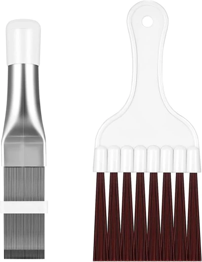 Brosse de Climatiseur, Peigne pour Condenseur, Kit de Nettoyage Échangeur Thermique, Entretien Sèche-linge, Nettoyeur d'Ailettes de Climatisation AC,d'Aileron de Condensateur