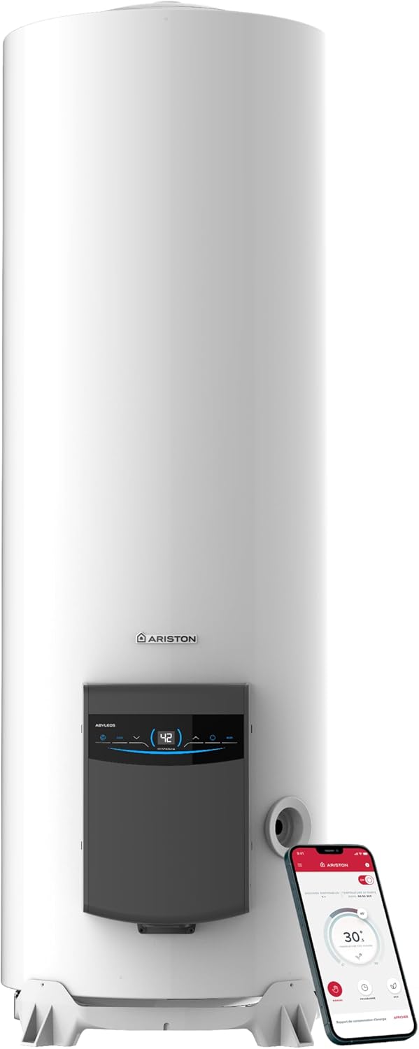 ABYLEOS EXPERT WIFI 300 litres - Chauffe-eau Électrique Vertical Mural - Flexibilité Énergétique - Remplacement à Vie - Chauffe eau conçu et fabriqué pour être installé en France.